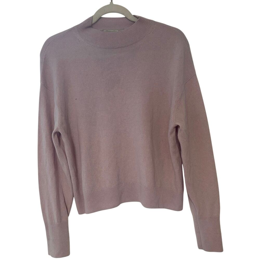 Everlane 100% Cashmere Mock Neck Sweater In Lavender Size Medium